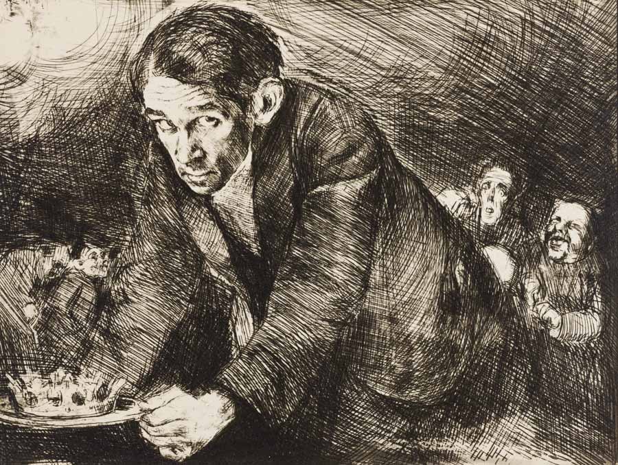 Бруно Шульц «Посвящение» («Интродукция), 1920, клише-верр на бумаге, 13,5 x 18 см, фото: Национальный музей в Кракове